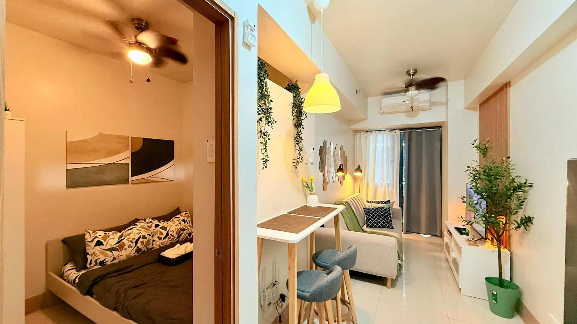 Cozy Queen-Sized Bed Puhon Suite Mall Of Asia Manila Apartment